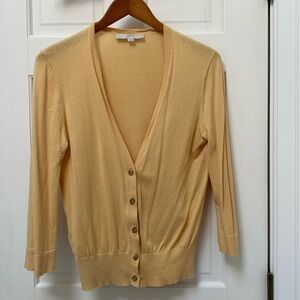 Yellow thin sweater cardigan